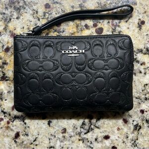 Coach black wristlet
